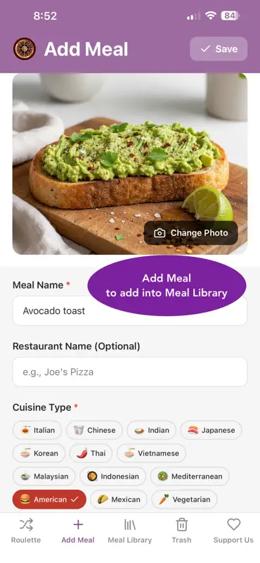 Meals Roulette screenshot 3 of 4