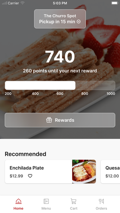 The Churro Spot iPhone screenshot 1 - Food & Drink app