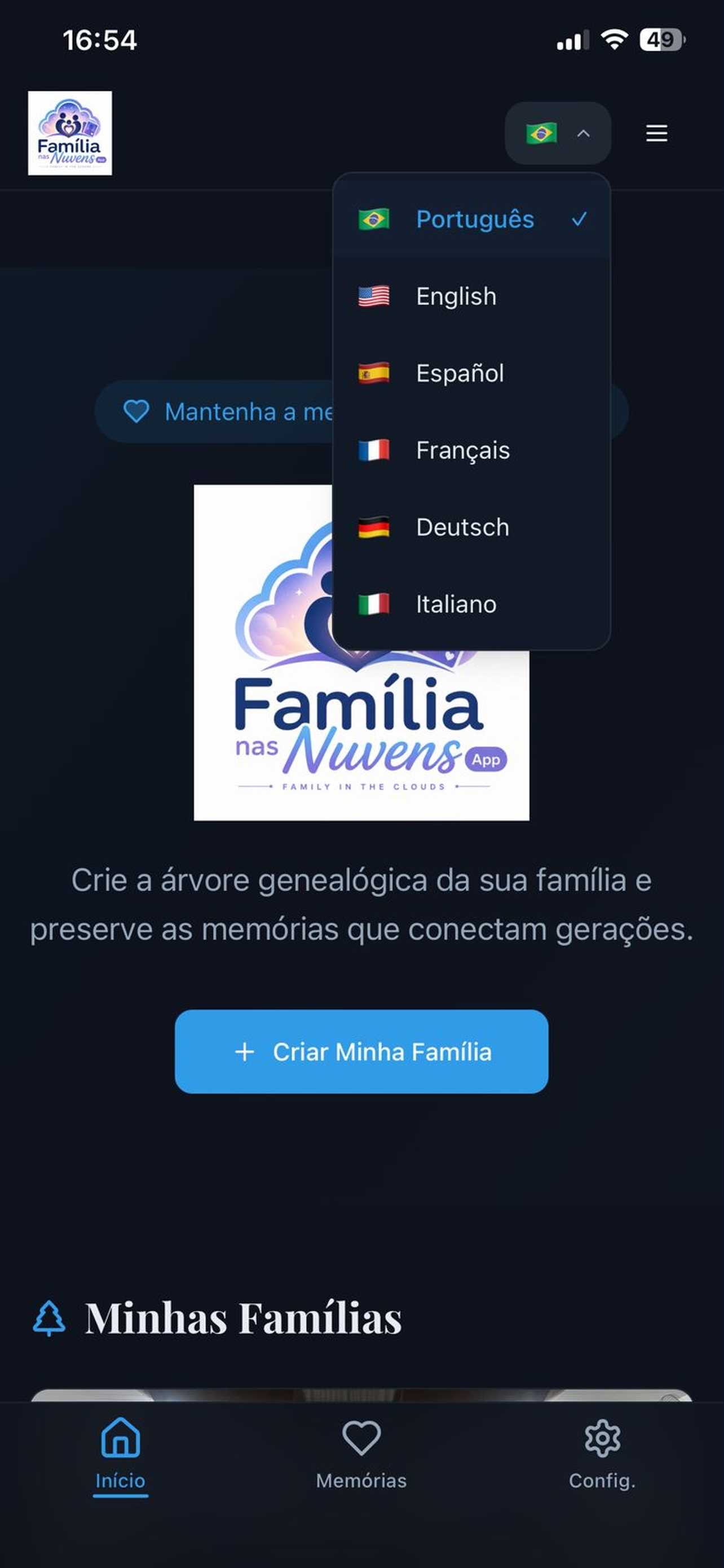Familia nas Nuvens