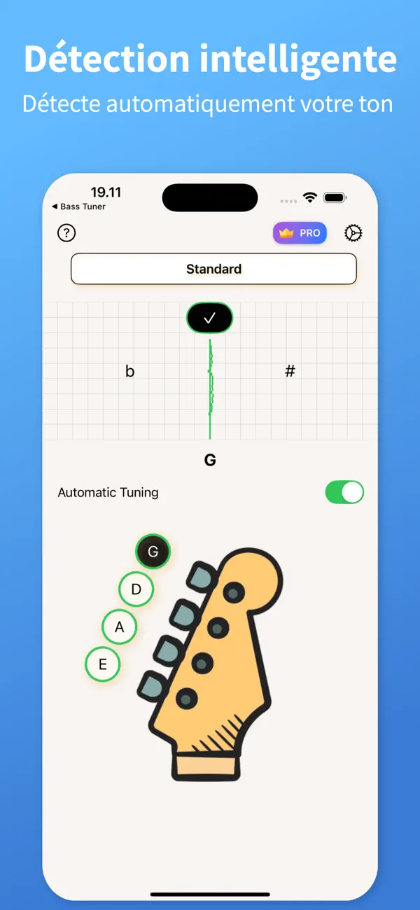 Screenshot #2 pour Accordeur Basse - TuneGuide