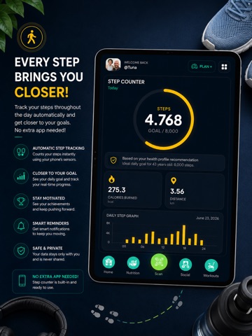 RunFit: AI Diet & Fitness iPad screenshot
