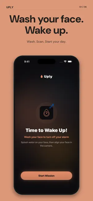 Uply: Wash to Wake Alarm screenshot 1