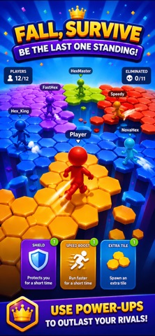 Hexagon Fall: Survival Royale screenshot 2
