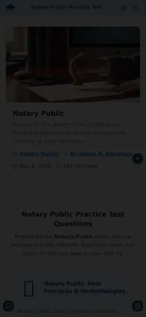 Notary Public Practice Test screenshot 1