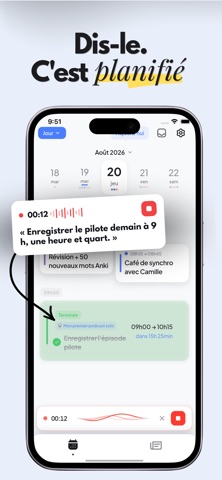 Lucide — Agenda vocal & tâches screenshot