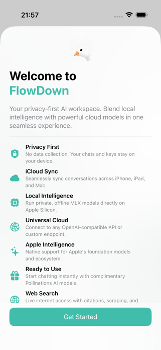 FlowDown - Open & Fast AI Screenshot 1 of 10