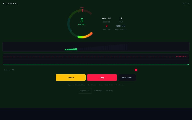 Voice Ctrl - Mic Monitor screenshot