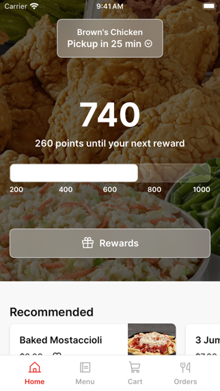 Browns Chicken app screenshot