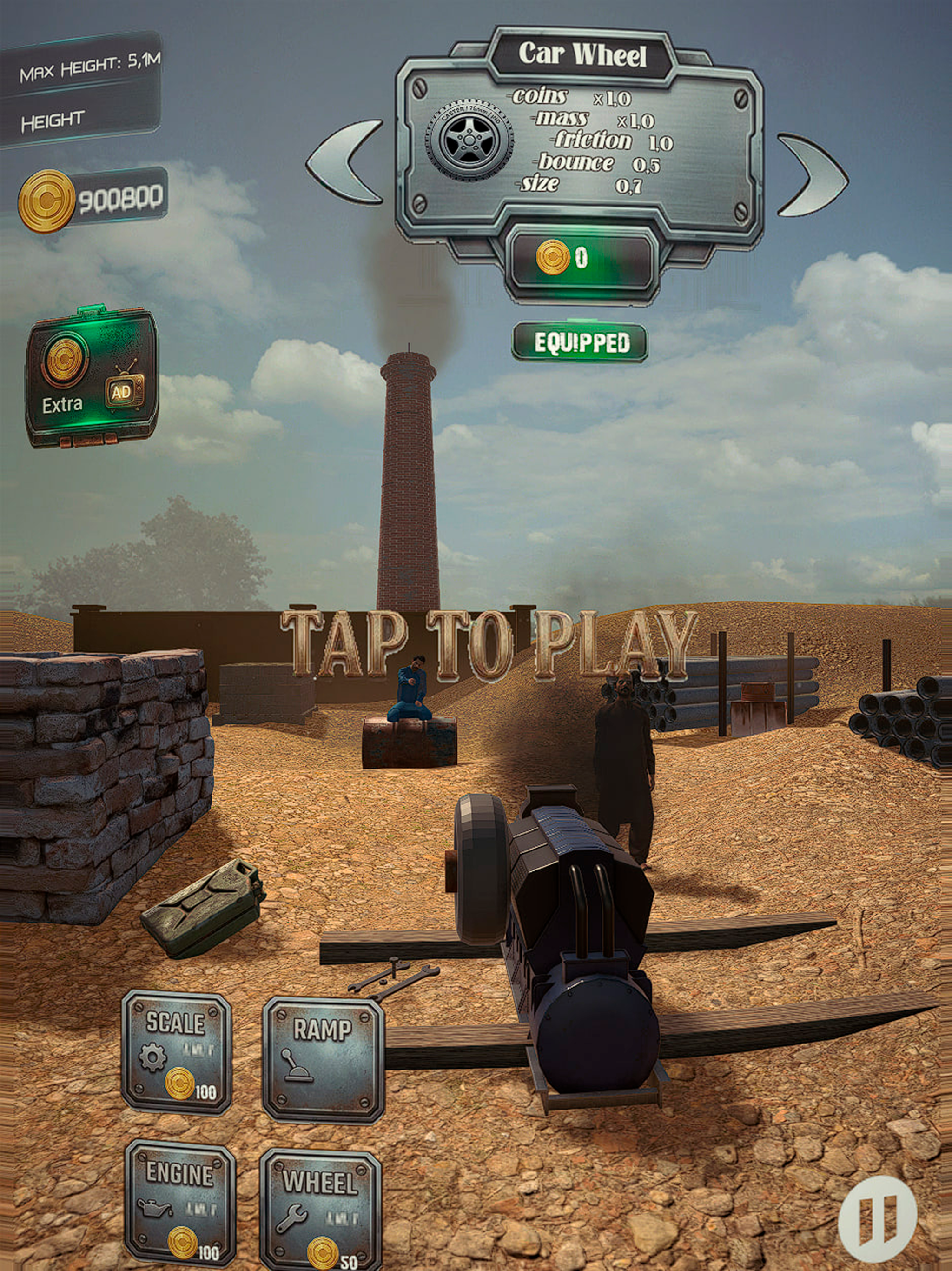 Diesel Engine Wheel Up Shot 3D