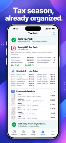 ReceiptHQ iPhone screenshot