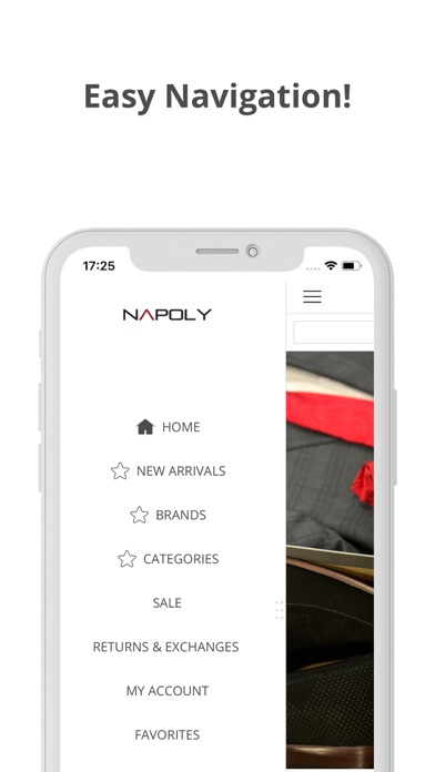 Napoly Menswear Screenshot
