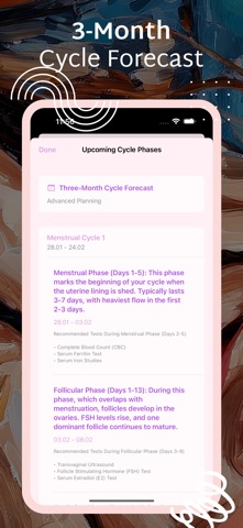 Cycle Care: Menstrual Cycle iPhone screenshot