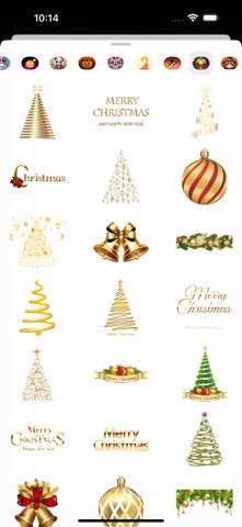 Golden Christmas Stickers screenshot