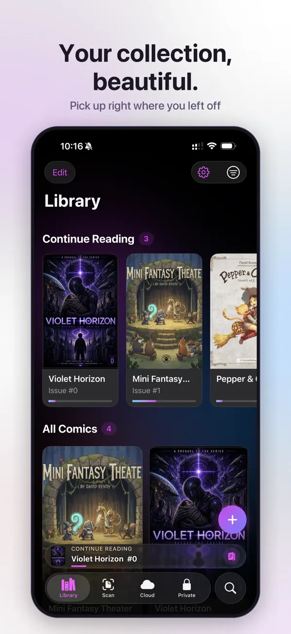 Screenshot #1 pour Lenticule: Comic Book Reader