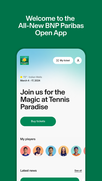 BNP Paribas Open Official Screenshot