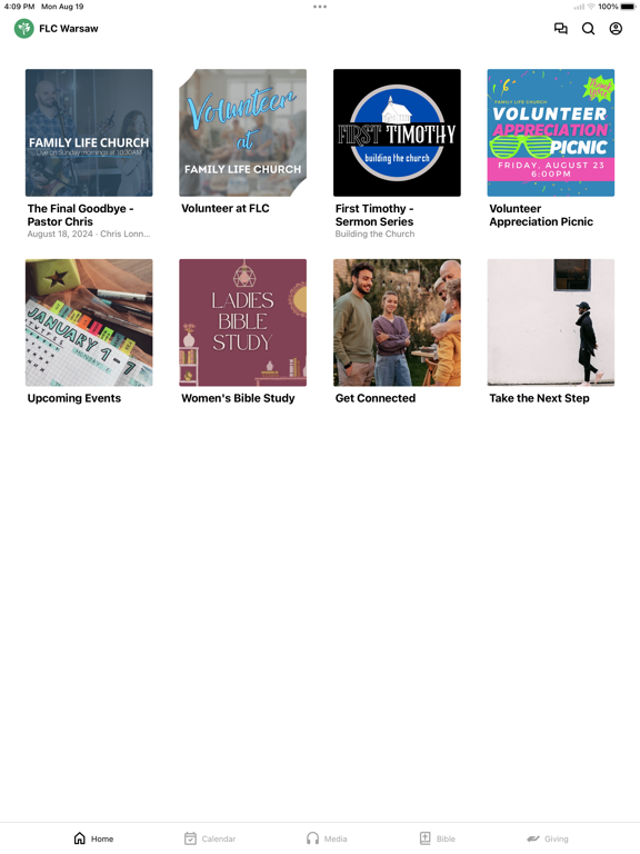 FLC Warsaw iPad screenshot 1 - Education app
