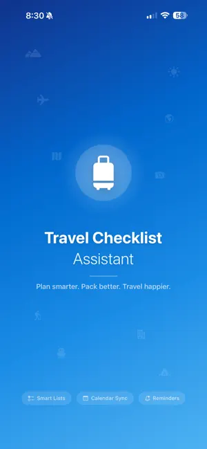 Travel Checklist Assistant screenshot 1