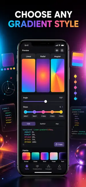 Gradient Maker: CSS Code screenshot 3