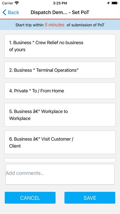 FleetLocate V5 Driver Screenshot