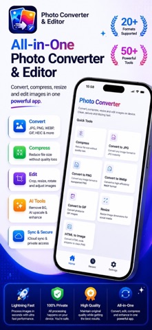 Photo Converter & AI Editor iPhone screenshot