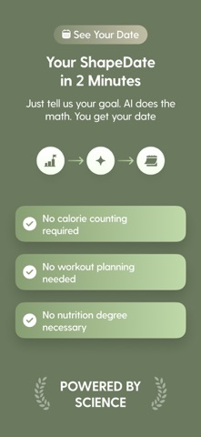 ShapeDate: AI Fitness Forecast screenshot