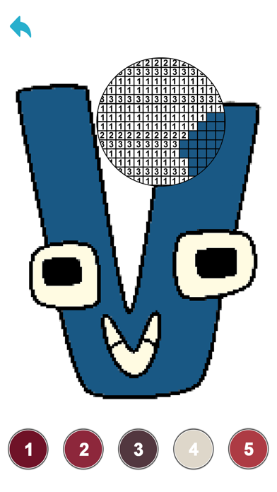 Screenshot #1 pour Alphabets Pixel Art Coloring
