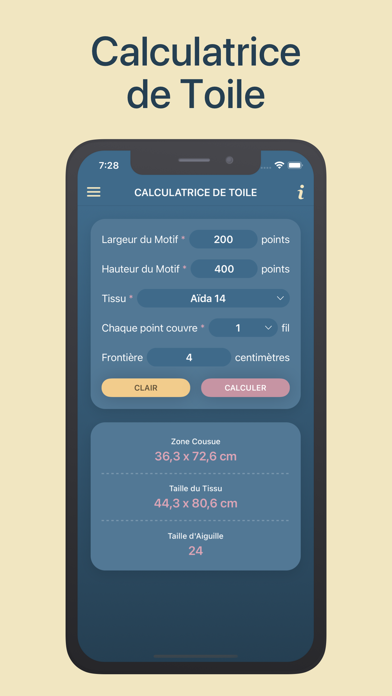 Screenshot #3 pour Calculatrice de Point de Croix