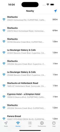 Screenshot von Free WiFi auf dem iPhone 4