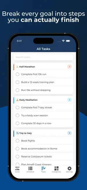 Goals Timeline screenshot 3