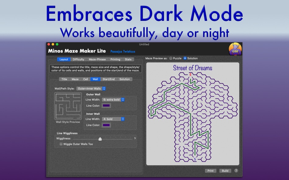 #5. Minos Maze Maker Lite (macOS) Podle: Eduard Schwan