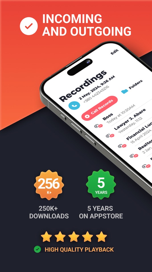 #2. Phone Call Recorder ACR (iOS) 由: VOIO LLC