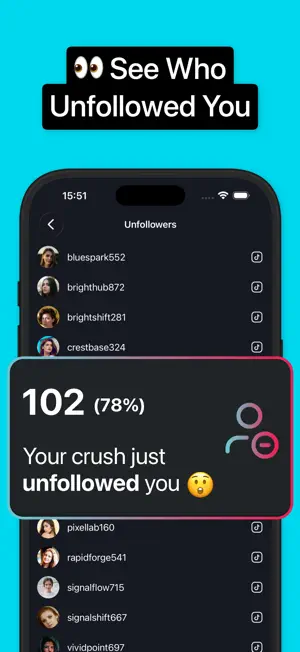 TikUnfollow Followers Tracker screenshot 1