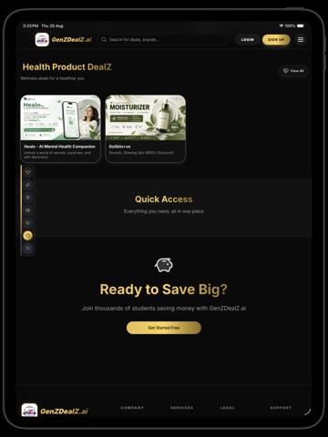 GenZDealZ.ai iPad screenshot