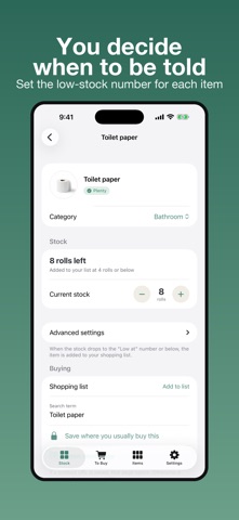 Stockle - Household Stock iPhone screenshot