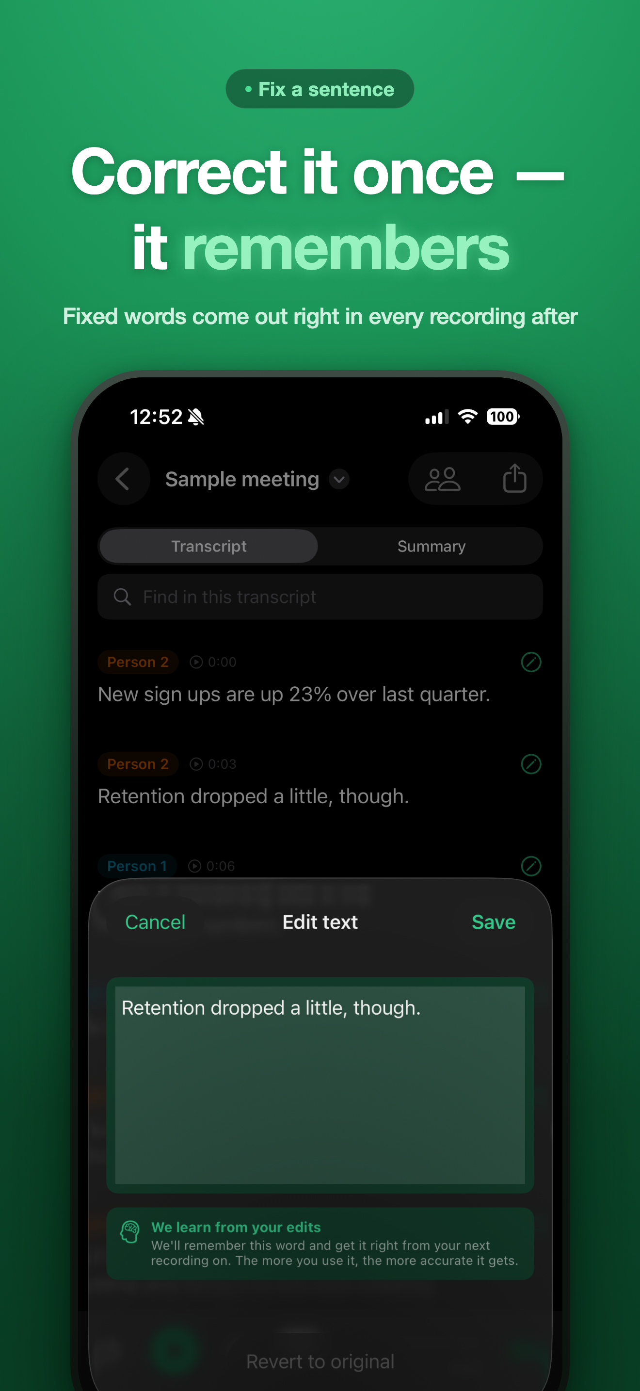 Voicenote - Meeting Transcript screenshot 4