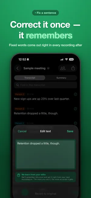Voicenote - Meeting Transcript screenshot 4