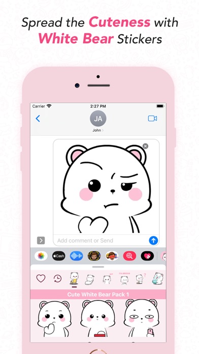 Screenshot 1 of Cute White Bear App