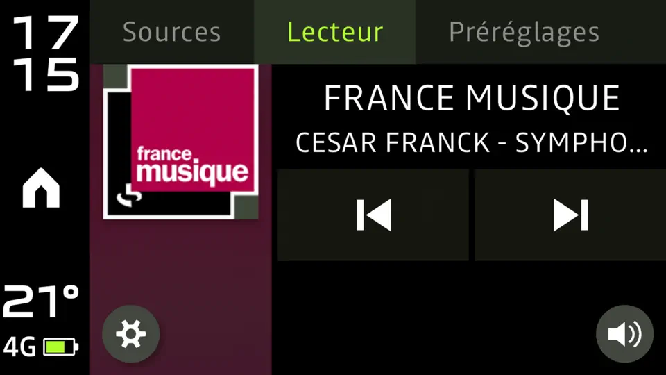 Capture d'écran de Dacia Media Control sur iPhone 2