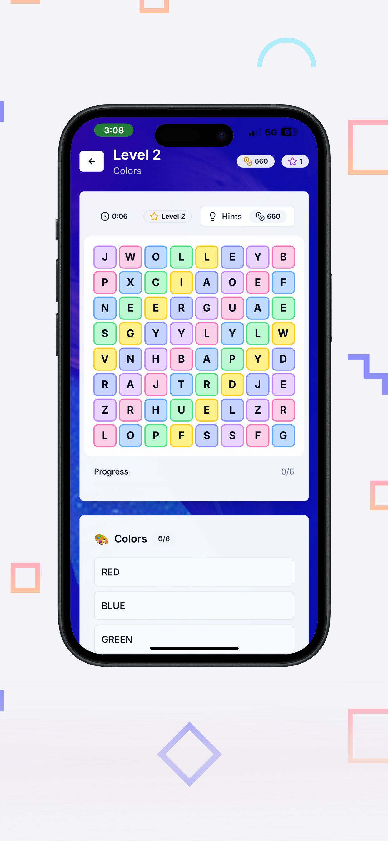 Word Hunt - Colorful puzzle screenshot 2