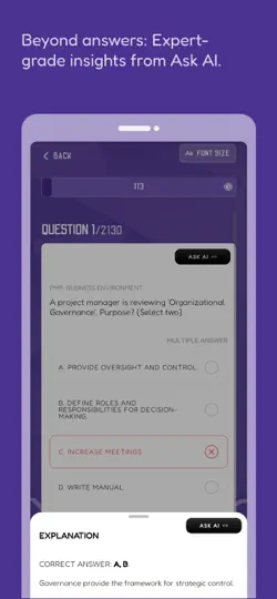 PMP CAPM Exam Prep: With AI iPhone Screenshot 3