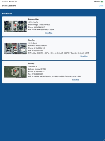 The Hamilton Bank iPad screenshot