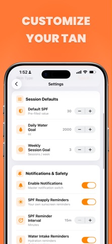 Tanly - SPF Tanning Tracker iPhone screenshot 7