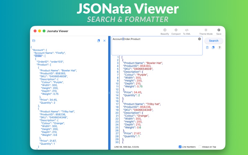 JSONata Viewer screenshot 1