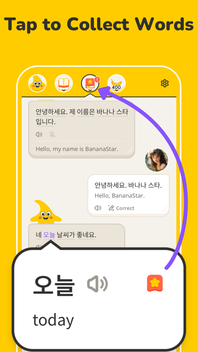 Learn Korean with BananaStar Screenshot