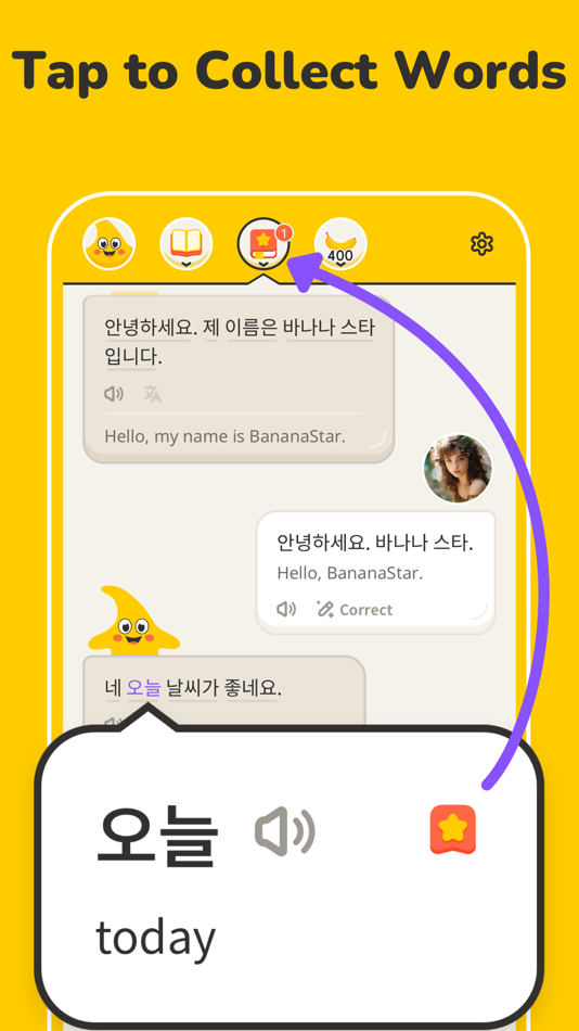 #2. Learn Korean with BananaStar (iOS) 由: FutureLab001
