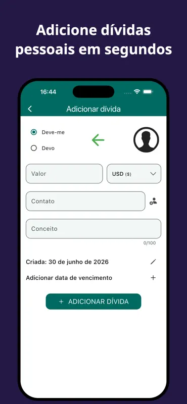 Controle de Dívidas Pessoais screenshot 2 of 7