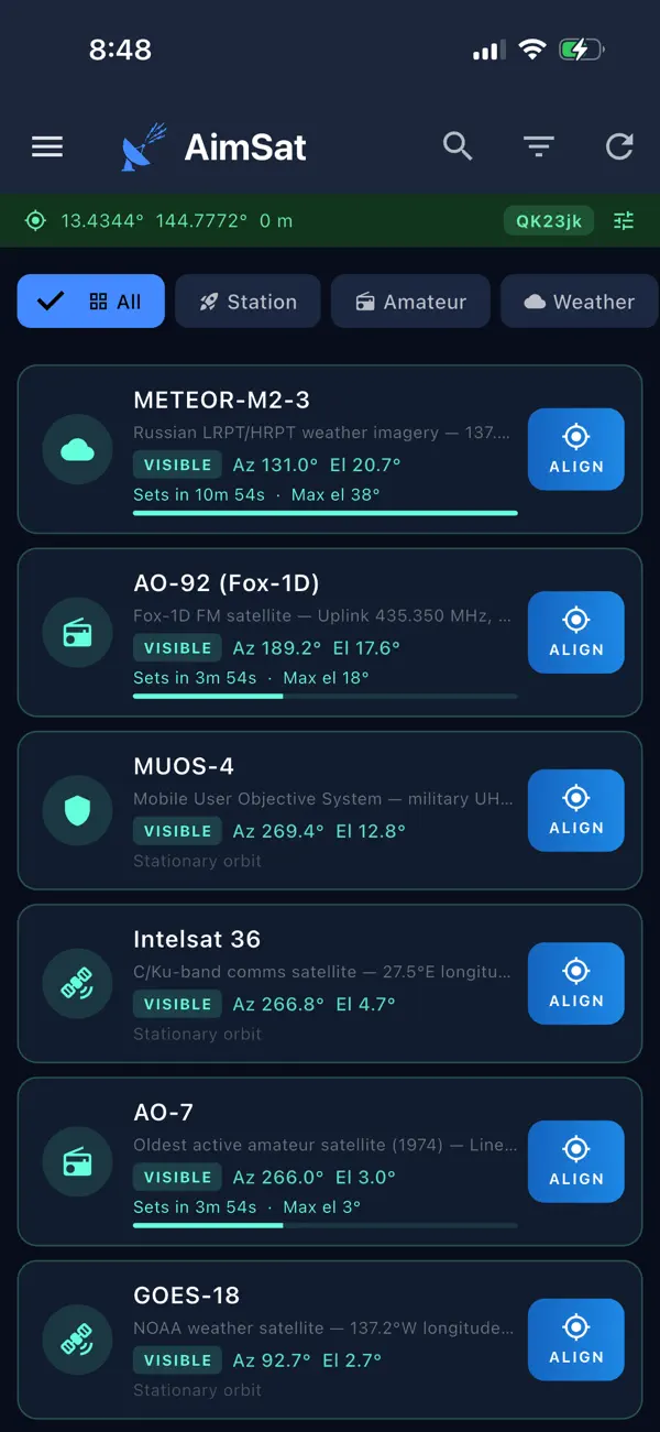 #1. AimSat (iOS) โดย: ZACHARY AARON CALDWELL