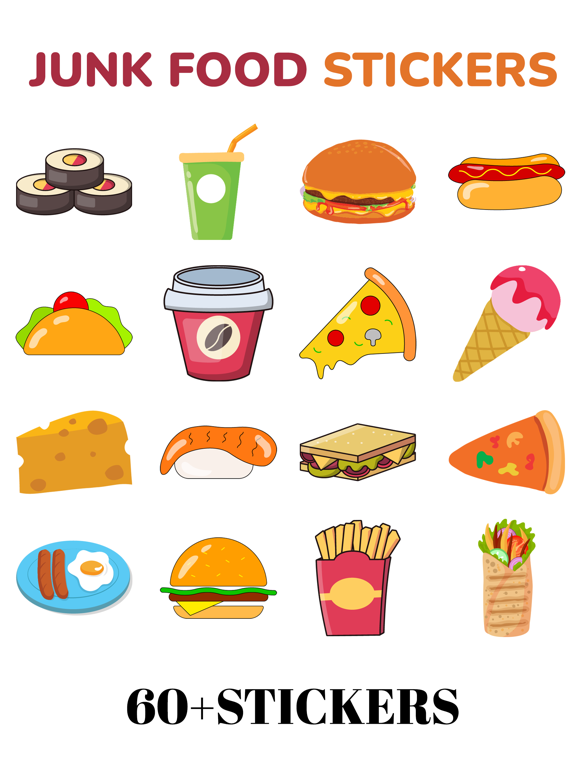 Screenshot #4 pour Junk Food Stickers!