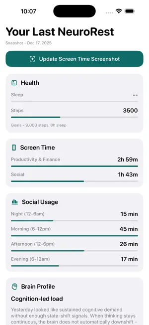 NeuroRest: Digital Balance screenshot 3