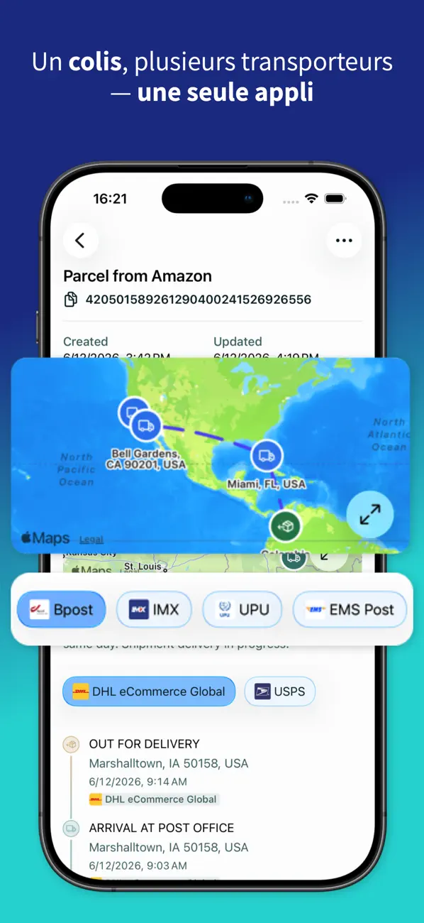Screenshot #1 pour Suivi de Colis – Parcel Track